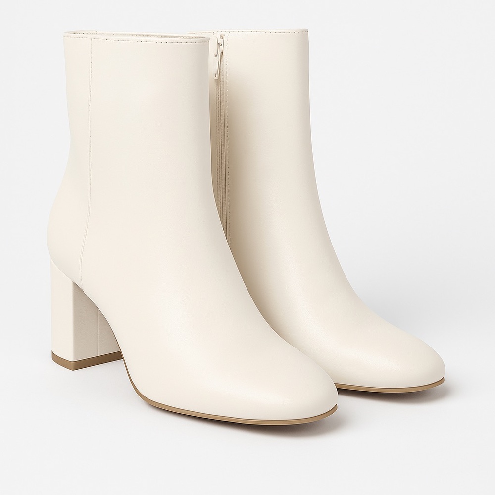 SO Cream Ankle Booties